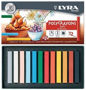 LYRA 12 li POLY CRAYONS SOFT/TOZ PASTEL