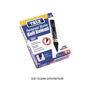 TRİX PERMANENT KOLİ KALEMİ Mavi