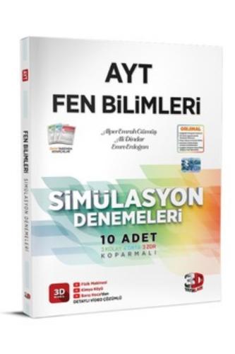 3D AYT FEN BİLİMLERİ SİMÜLASYON DENEMELERİ 10 ADET