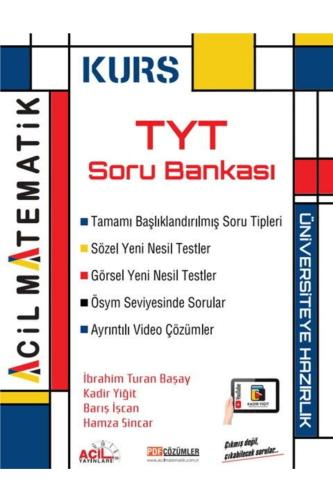 ACİL TYT MATEMATİK KURS SERİSİ SORU BANKASI