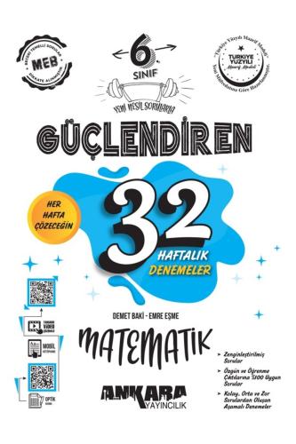 ANKARA 6.Sınıf MATEMATİK GÜÇLENDİREN 32 HAFTALIK DDENEME
