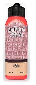 ARTDECO AKRİLİK BOYA 140ml. -  Ateş Kırmızı 3015