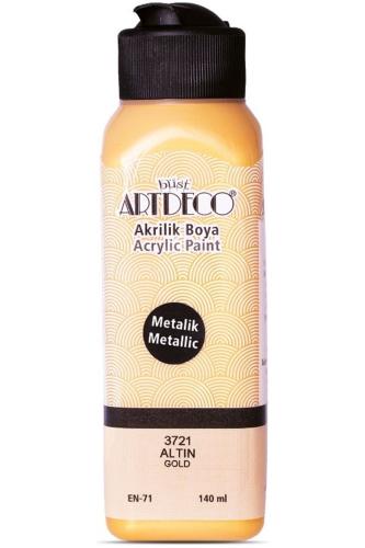 ARTDECO METALİK AKRİLİK BOYA 140ml- Altın