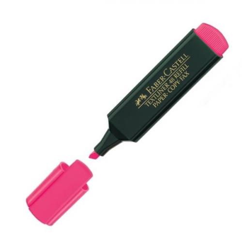 FABER CASTELL 1548 FOSFORLU KALEM SİYAH GÖVDE - Pembe