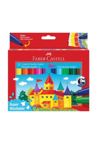 FABER CASTELL JUMBO 12 Li KEÇELİ KALEM Superwashable