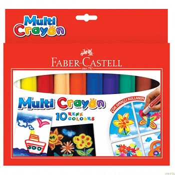 FABER CASTELL MULTİ CRAYON PASTEL BOYA  10 Renk