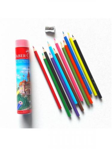 FABER CASTELL TÜP KURU BOYA METAL 12 RENK
