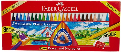 FABER CASTELL WAX CRAYON SİLİNEBİLİR MUM BOYA  25 Renk