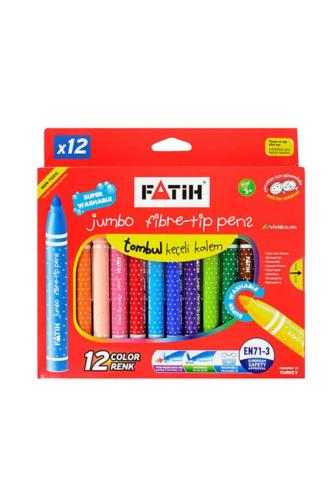 FATİH KEÇELİ BOYA JUMBO YIKANABİLİR 12 Renk