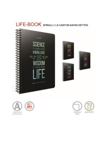 GIPTA LIFE-BOOK SP KARTON KPK Defter 19x26 100 yp Çizgili