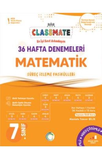 OKYANUS 7.Sınıf CLASSMATE 36 HAFTA MATEMATİK DENEMELERİ