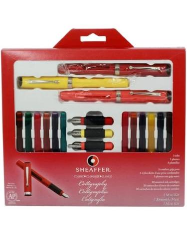 SHEAFFER CALLİGRAPHY SETİ Kitapçık 3 kalem 14 Refil