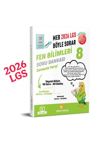 SİNAN KUZUCU 8.Sınıf FEN BİLİMLERİ MEB BÖYLE SORAR SORU BANKASI - 2026