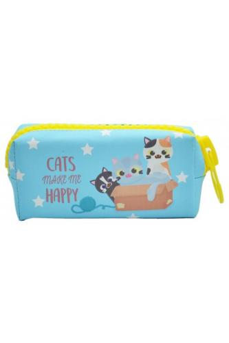 TAROS UNİCK COLOR ZİPPER CATS KALEMLİK KALEM KUTU